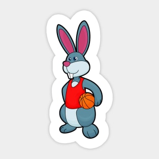 Rabbit as Basketball player with Basketball Sticker